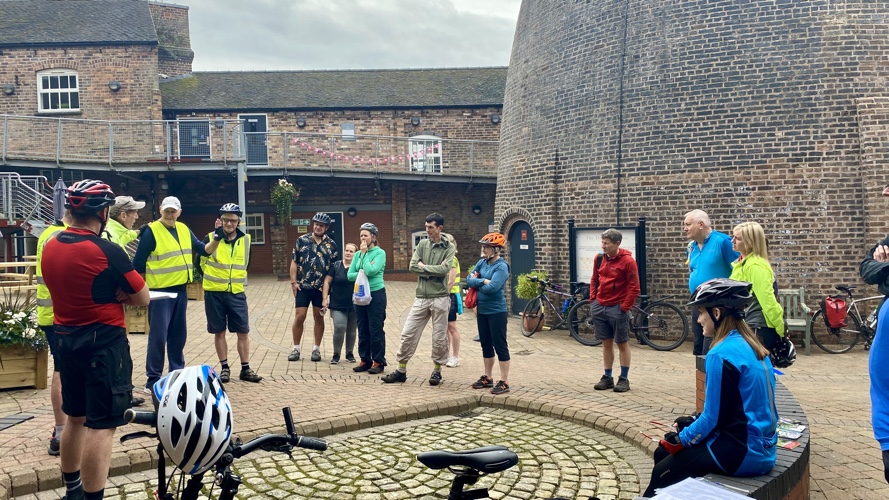 Biking to Bottle Ovens - Briefing at Dudson Museum